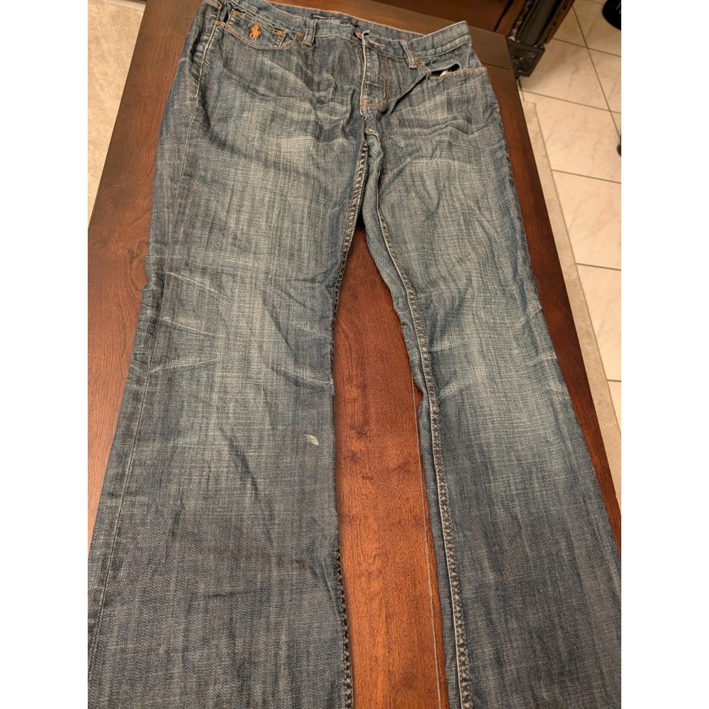 Ralph Lauren Sport Jeans Women's 30 Blue Denim Flat Front Boot Cut - Picture 2 of 8